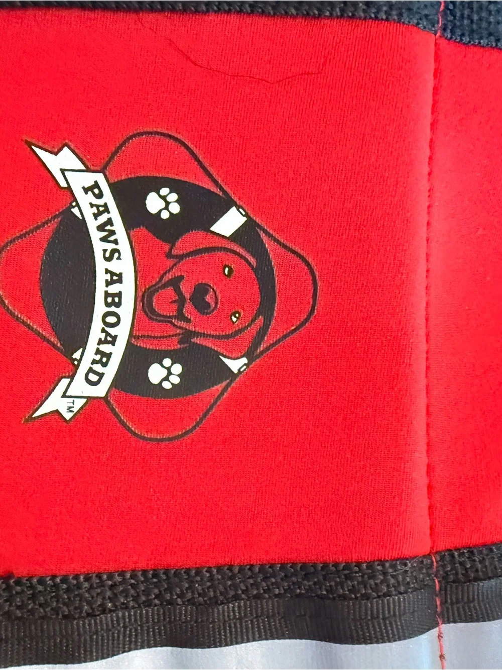 Paws Aboard Red Lifeguard-Style Dog Life Jacket size medium- never used -